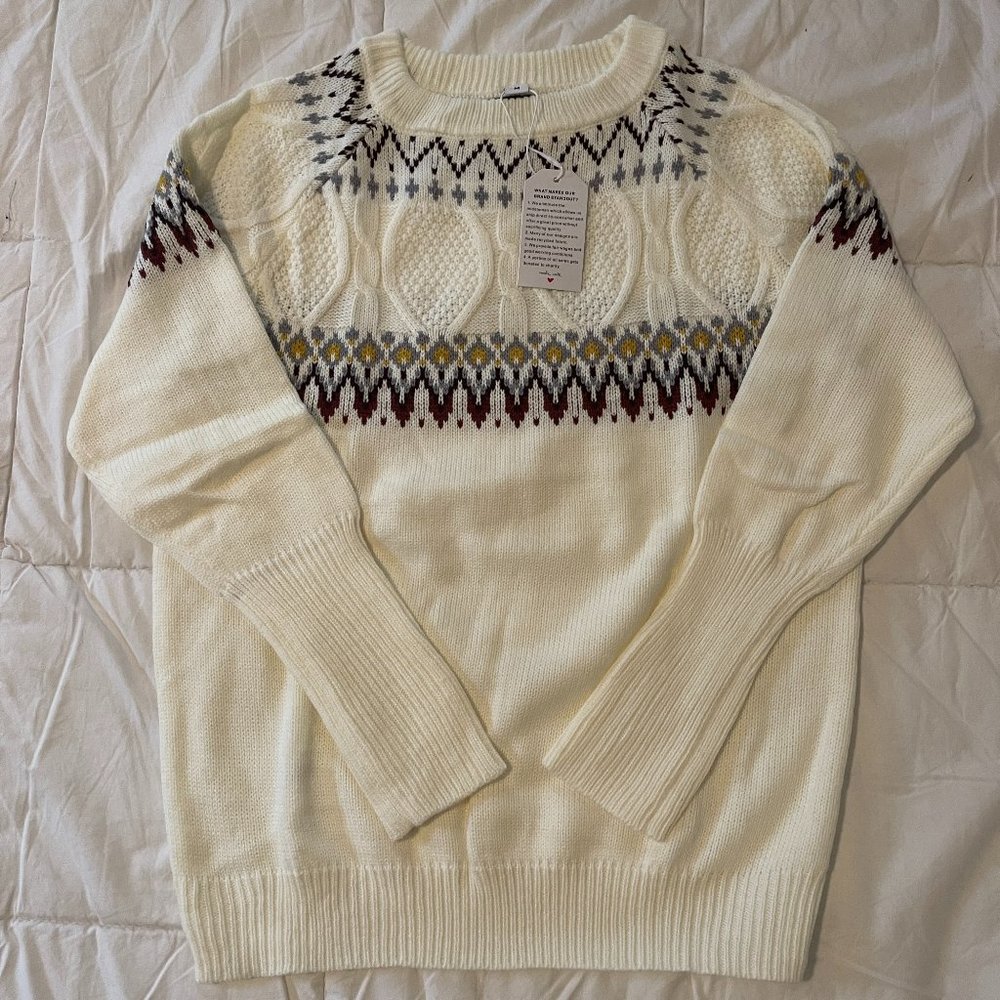 White Cropped Jumper Sweater